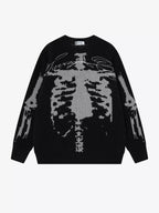 Street Skull Graphic Knit Sweater