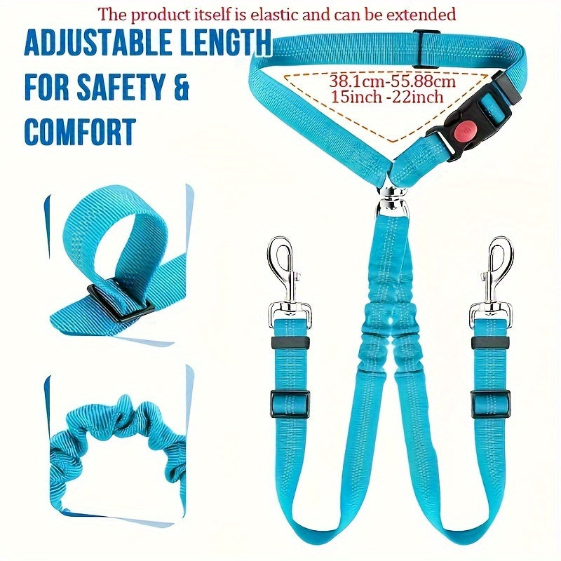 Adjustable Dog Car Safety Seat Belt & Leash