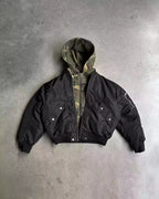 2-in-1 Reversible Camo Hooded Bomber Jacket