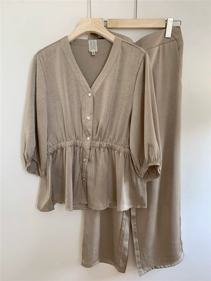 Women's Chiffon Two-Piece Set – Breathable & Comfy