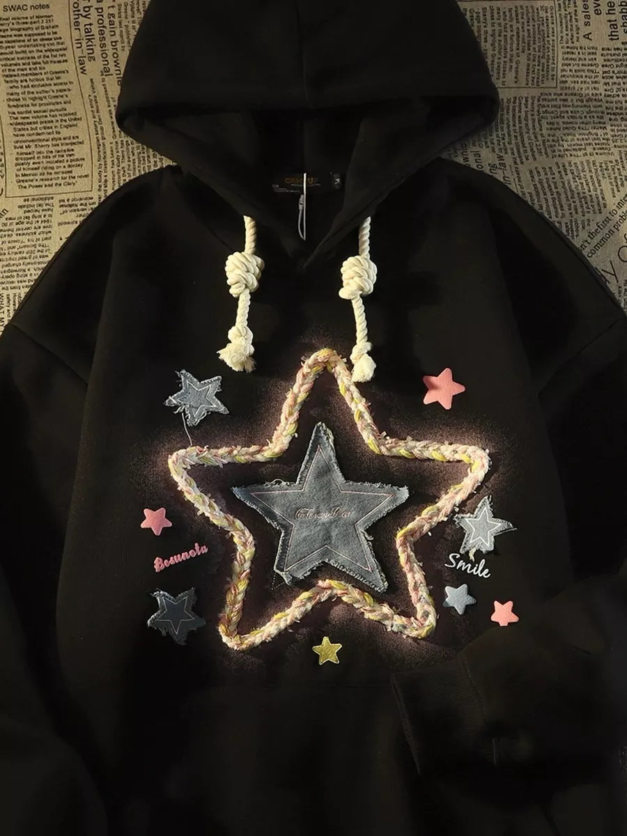 Niceprimes Star Embroidered Hoodie