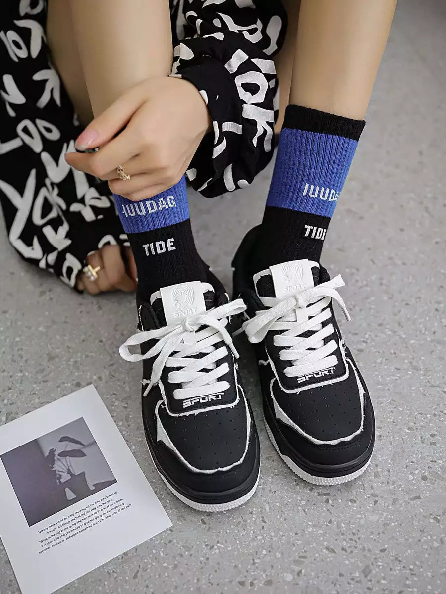 Niceprimes Panda Black and White Contrast Couple Sports Sneaker