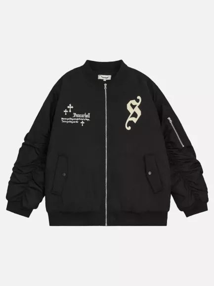 Niceprimes  Urban Embroidery Zipper Baseball Jacket