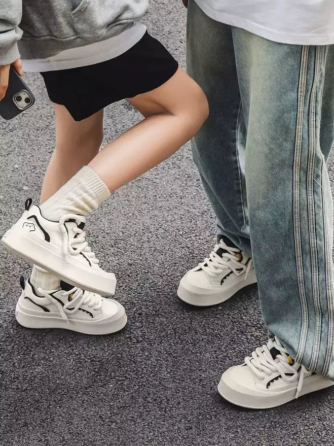 Niceprimes Ugly-cute Couple White Shoes