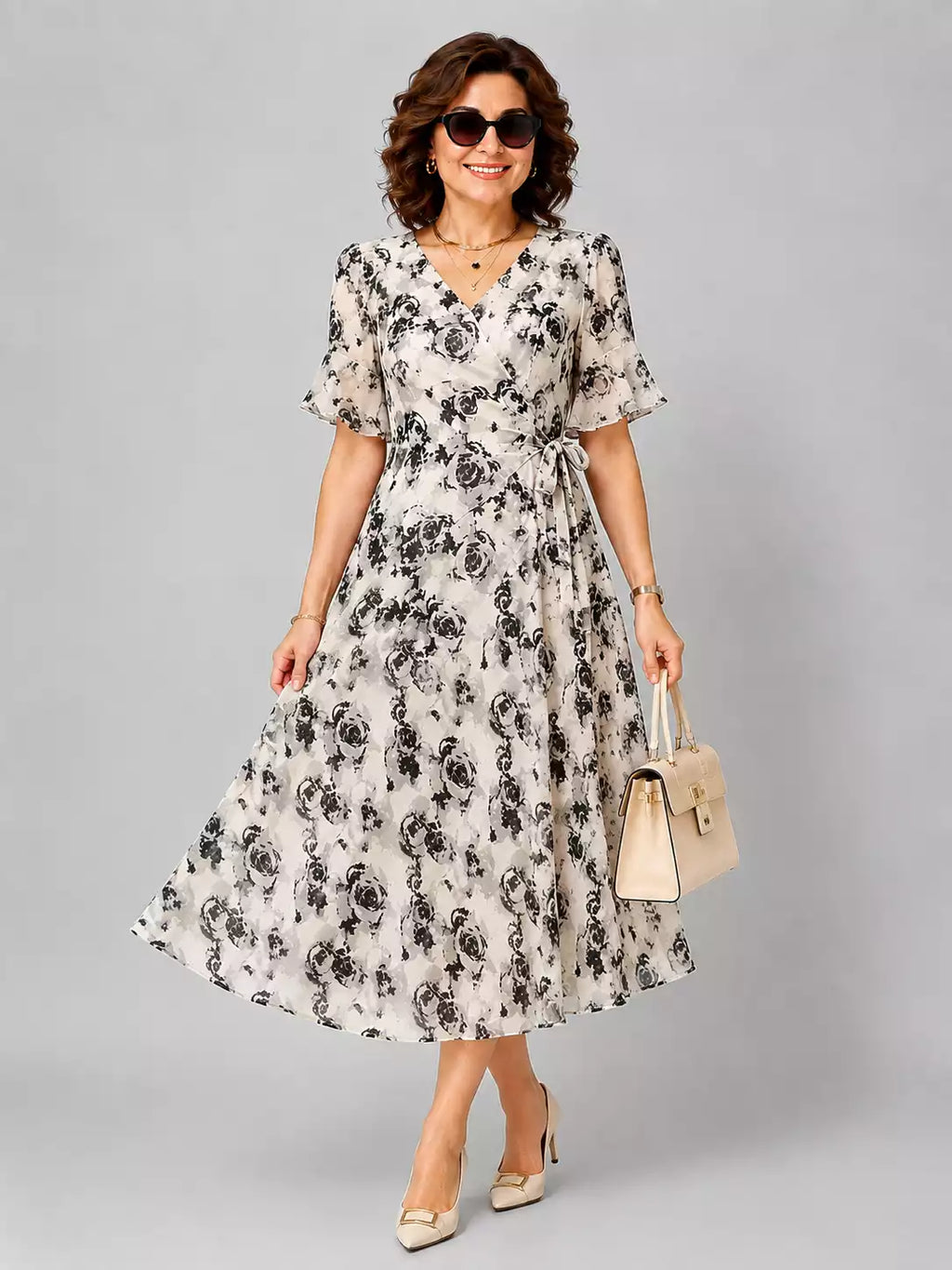 Timeless Elegance Floral Dress