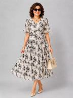 Timeless Elegance Floral Dress