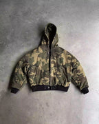 2-in-1 Reversible Camo Hooded Bomber Jacket