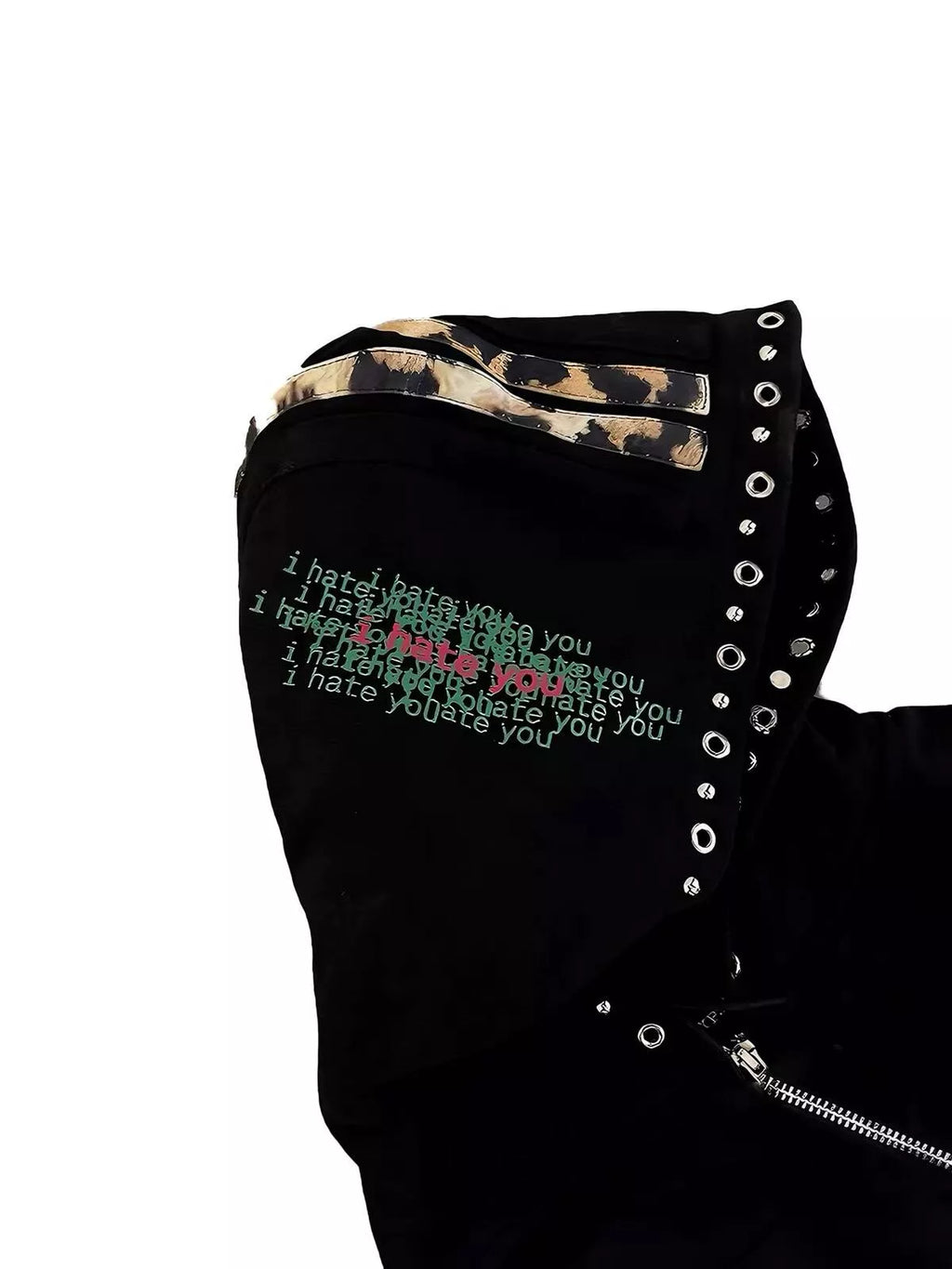 Studded Zip-Up Streetwear Hoodie