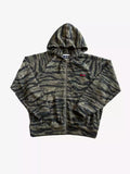 Tiger Camo Zip-Up Hooded Streetwear Jacket