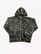 Tiger Camo Zip-Up Hooded Streetwear Jacket