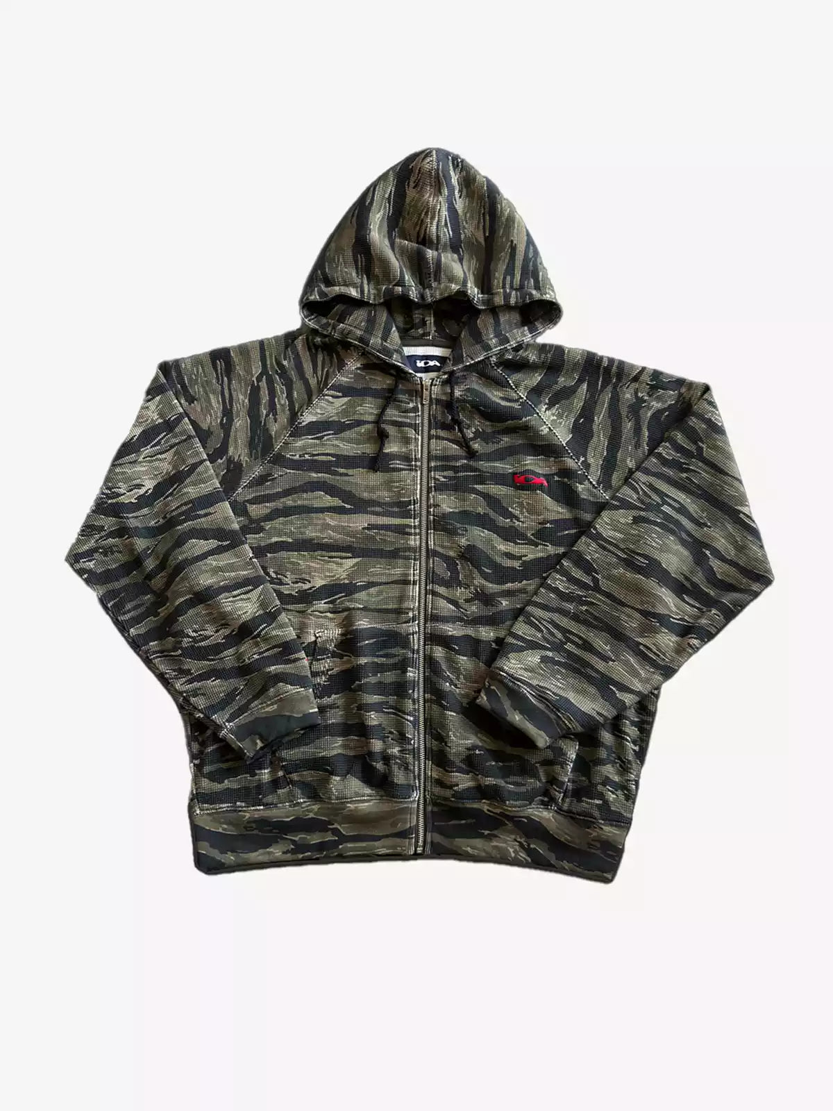 Tiger Camo Zip-Up Hooded Streetwear Jacket
