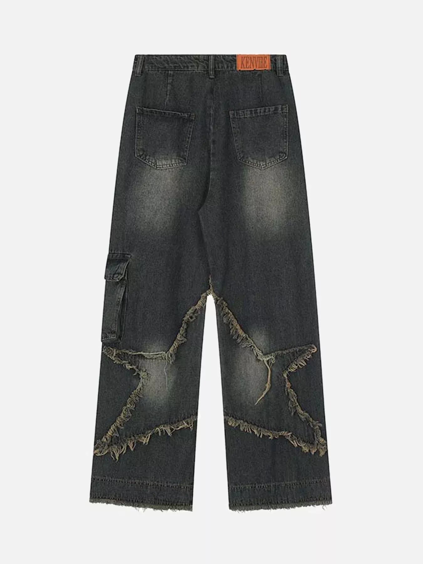 Niceprimes Patch Embroidered Straight-leg Jeans