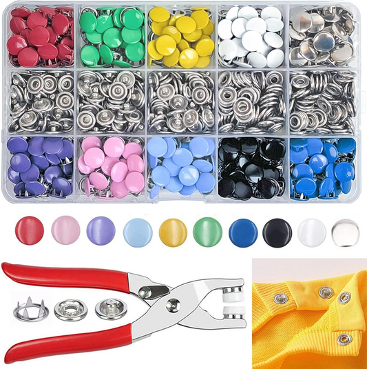 Multi-functional No-Sew Button Installation Tool Kit