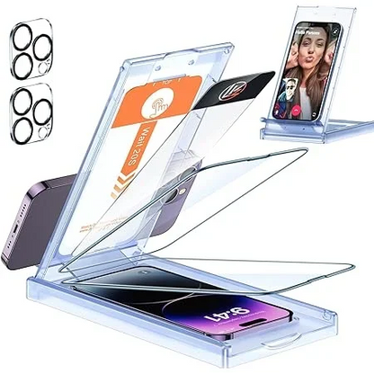 📱2024 New Auto-align Screen Protector Box For IPhone -Dust Free Without Bubbles