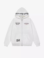 Camo Gothic Graphic Zip-Up Hoodie
