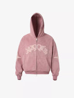 Applique Star-Embroidered Double-Zip Heavyweight Hoodie