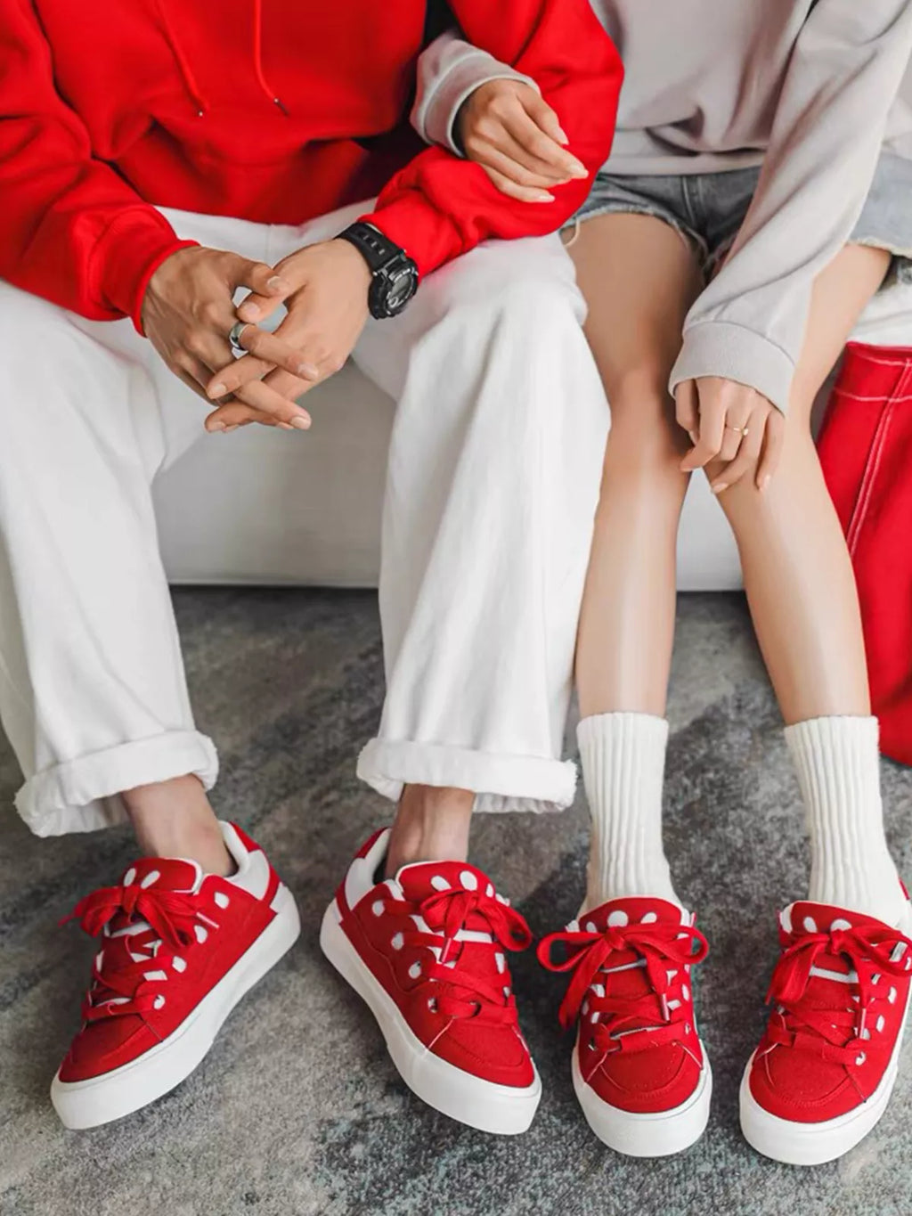 Niceprimes Grid Panel Chunky Streetwear Shoes