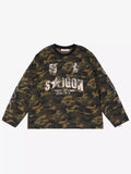 Vintage Camo Graphic Long Sleeve Tee
