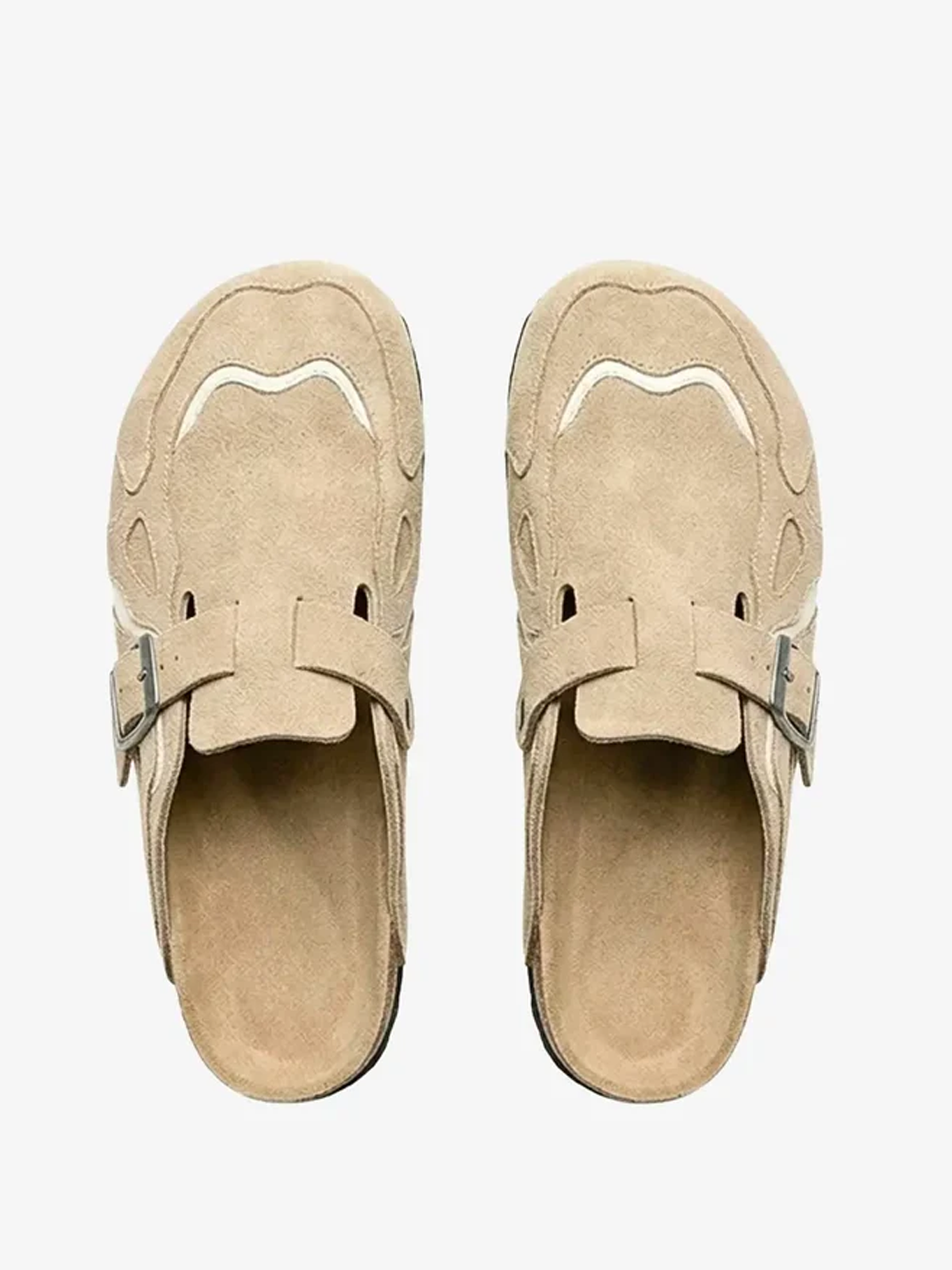 Niceprimes Suede Buckle Strap Streetwear Clogs