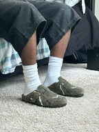 Niceprimes Suede Buckle Strap Streetwear Clogs