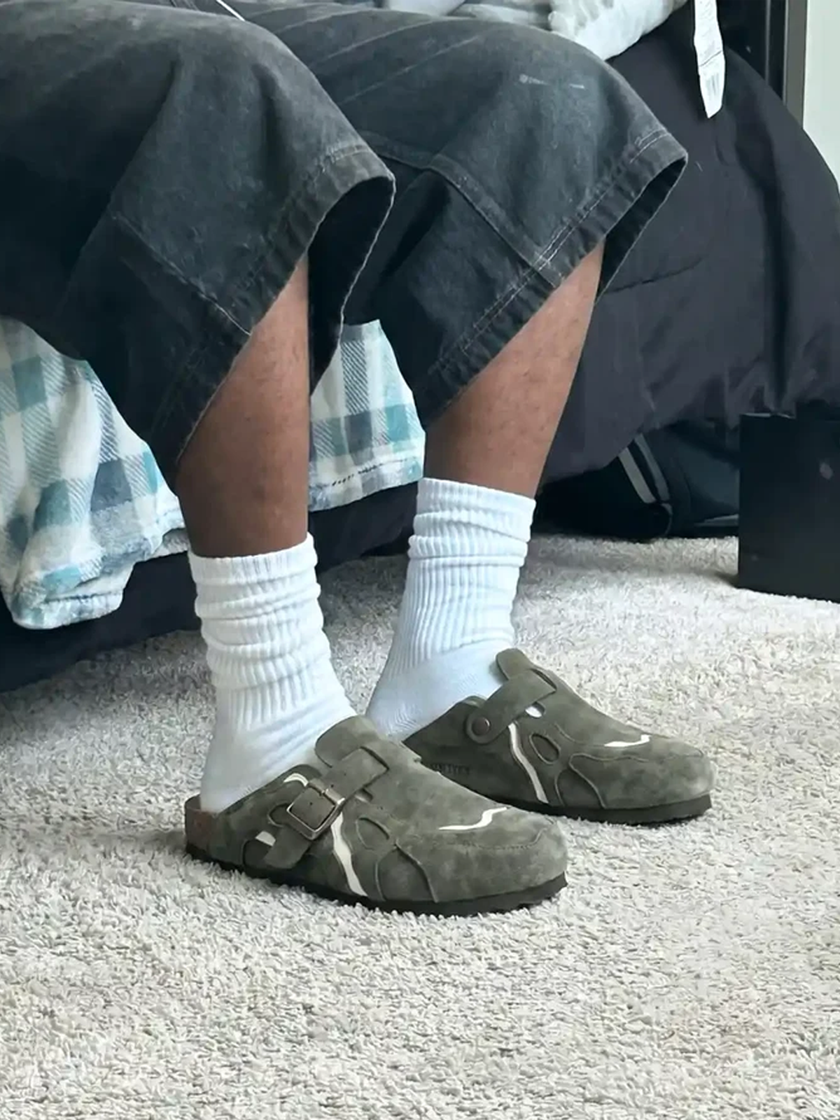 Niceprimes Suede Buckle Strap Streetwear Clogs