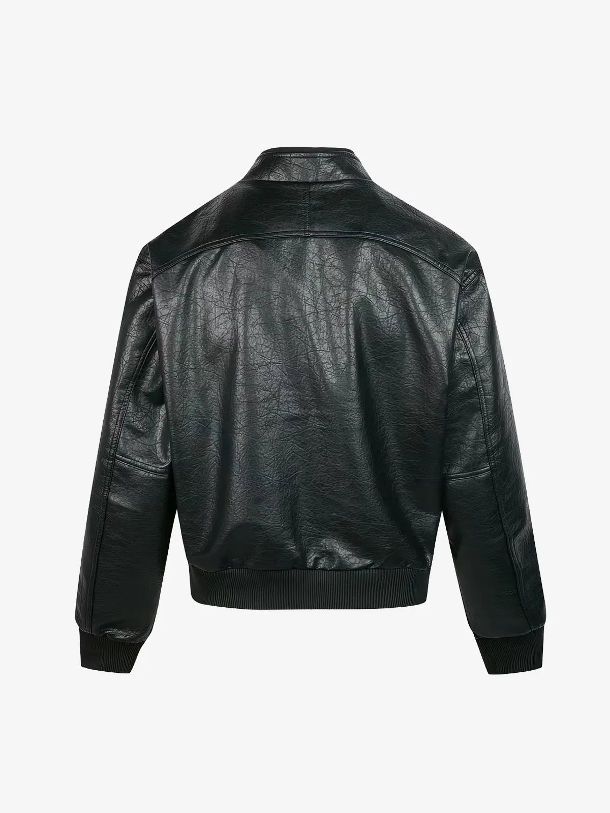 Leather Multi-Pocket Biker Jacket