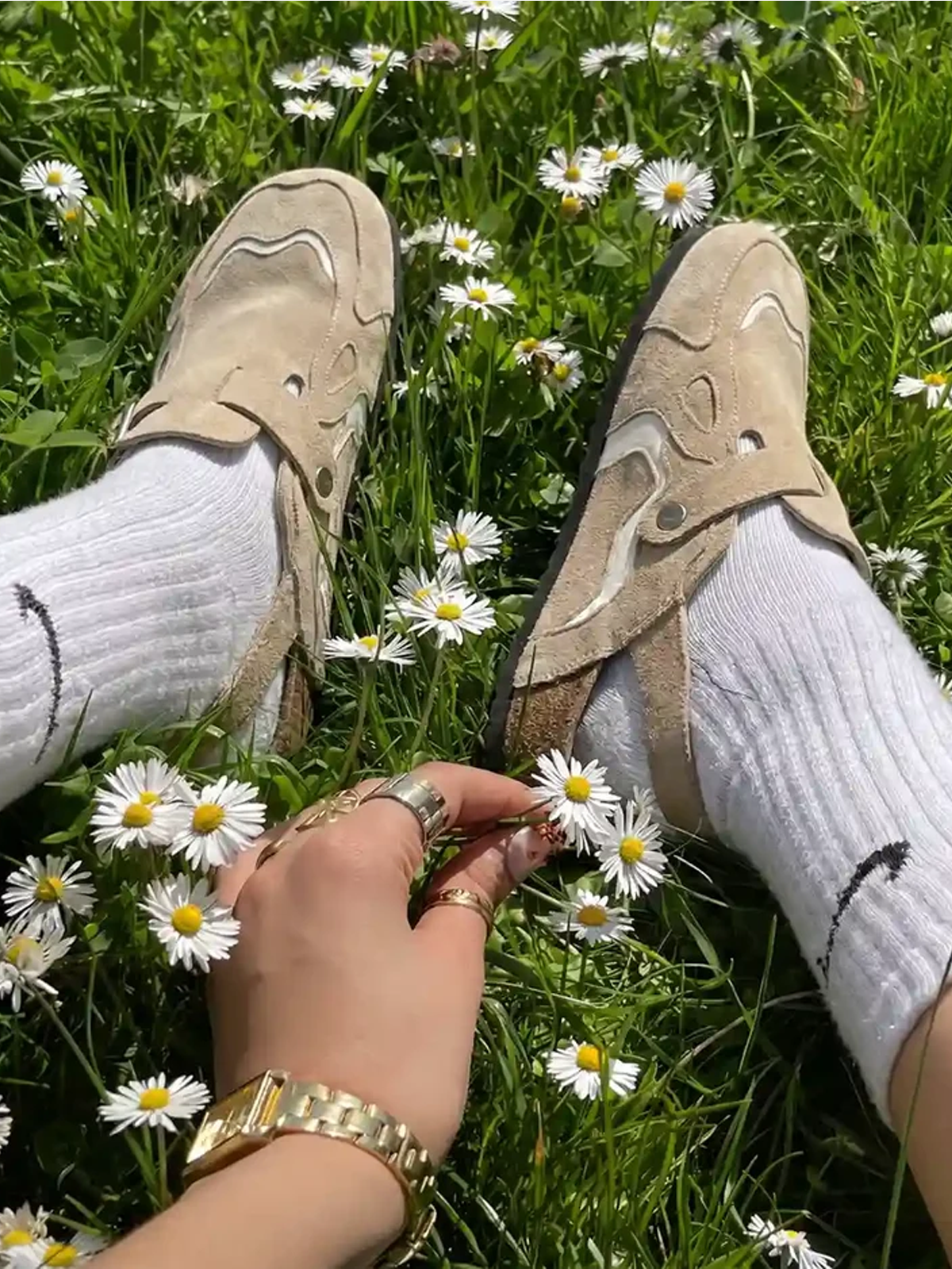 Niceprimes Suede Buckle Strap Streetwear Clogs