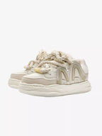 Niceprimes Chunky Rope-Lace Panel Skate Sneakers