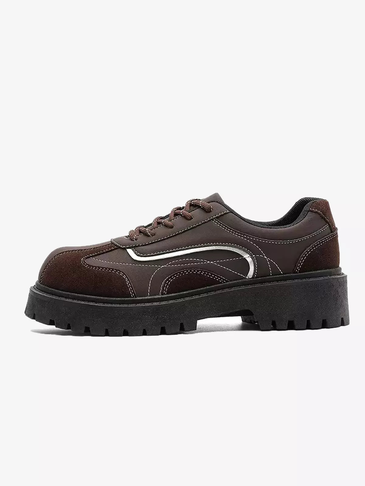 Niceprimes Vintage Brown Chunky Platform Sneakers