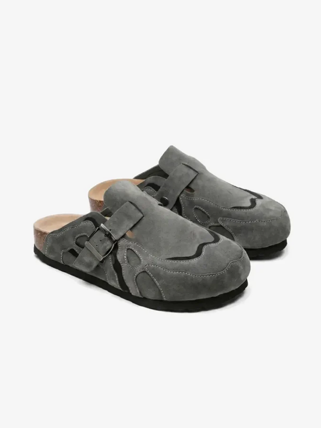 Niceprimes Suede Buckle Strap Streetwear Clogs