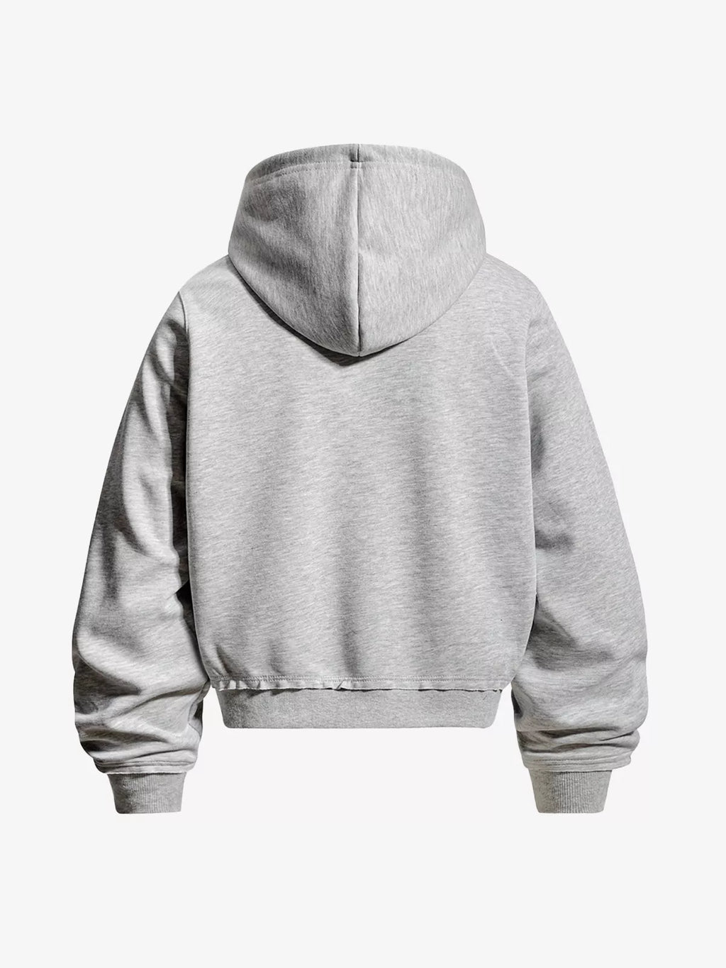 Lace-Up Rope Detail Zip-Up Hoodie