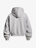 Lace-Up Rope Detail Zip-Up Hoodie