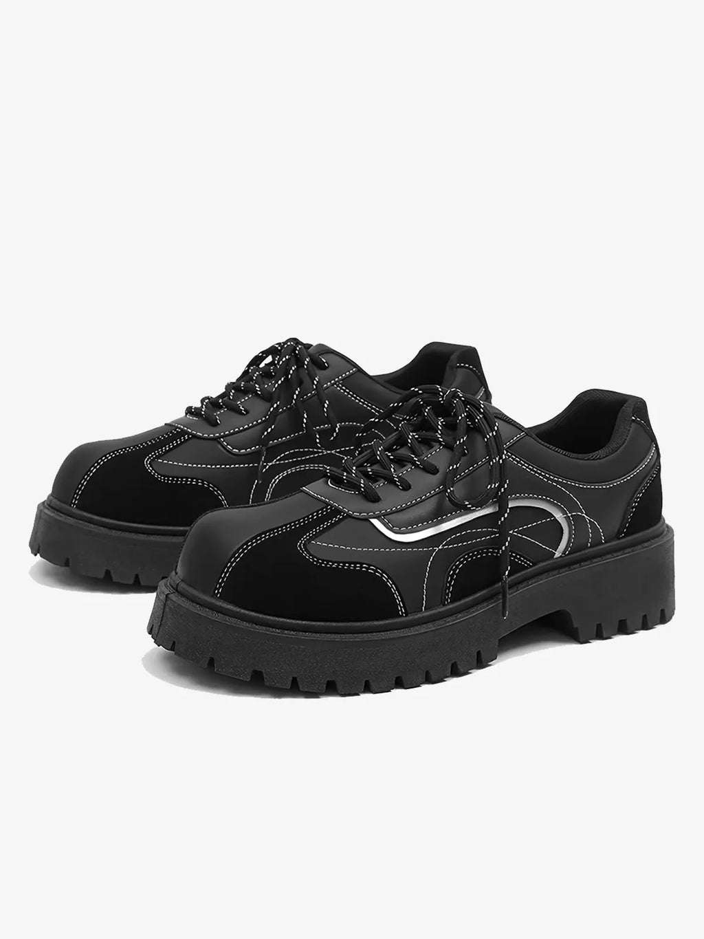 Niceprimes Vintage Brown Chunky Platform Sneakers