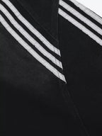 Contrast Stripe Barrel Leg Jeans