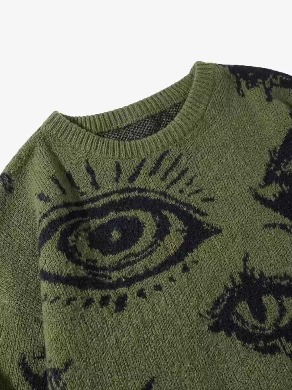 Graphic Eye Relaxed Knit Pullover