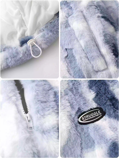 Niceprimes  Tie-Dye Shearling Coat