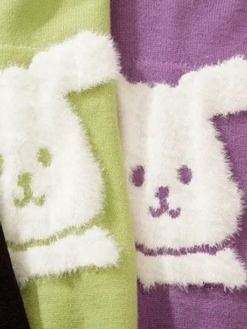 Niceprimes Plush Rabbit Couple Knit Sweater