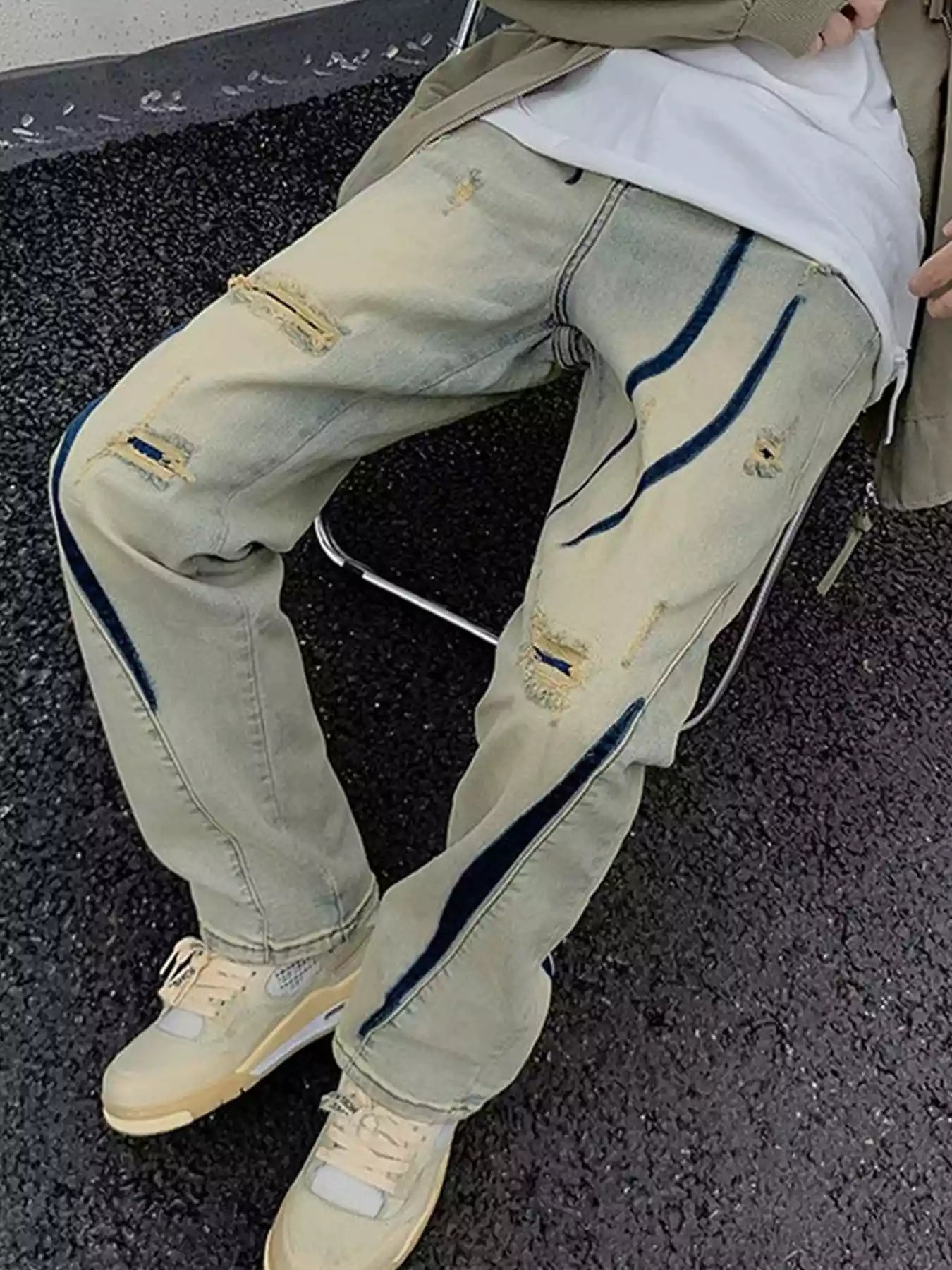 Niceprimes Distressed Flared Jeans