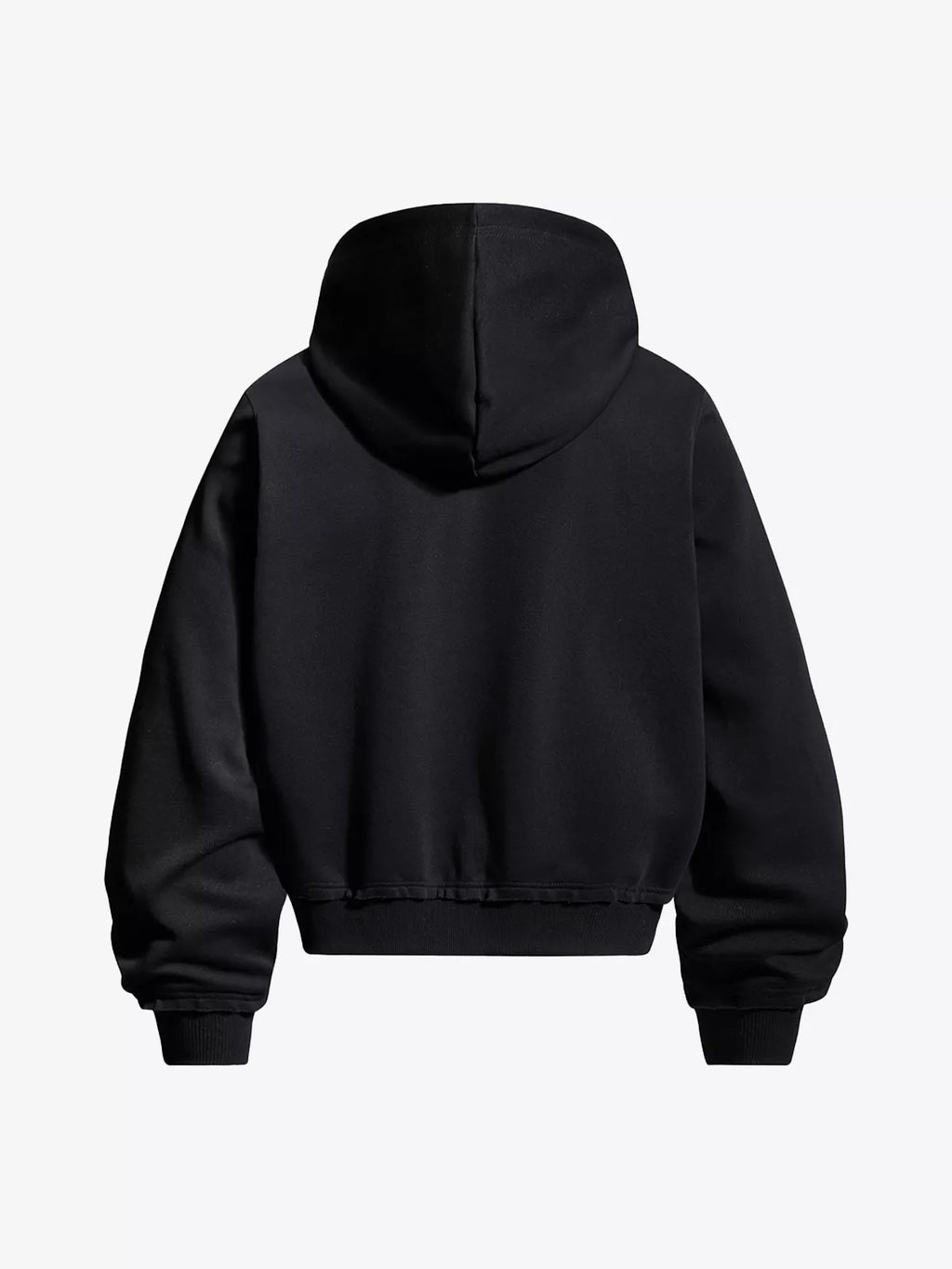 Lace-Up Rope Detail Zip-Up Hoodie
