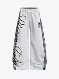 Script Stripe Baggy Sweatpants