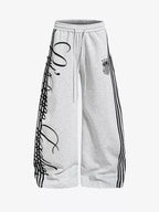 Script Stripe Baggy Sweatpants