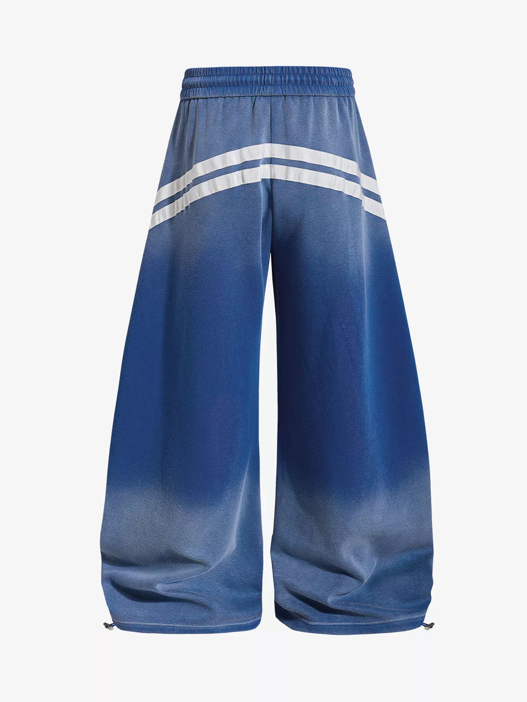 Distressed Curved Stripe Baggy Sweatpants