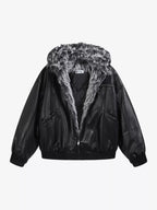 Oversized Basic Faux Leather Jacket