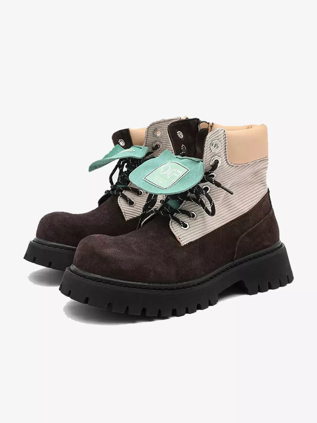 Niceprimes Retro Chunky Broad-Toe Ankle Boots