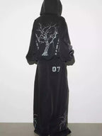 Graphic Wide-Leg Street Pants