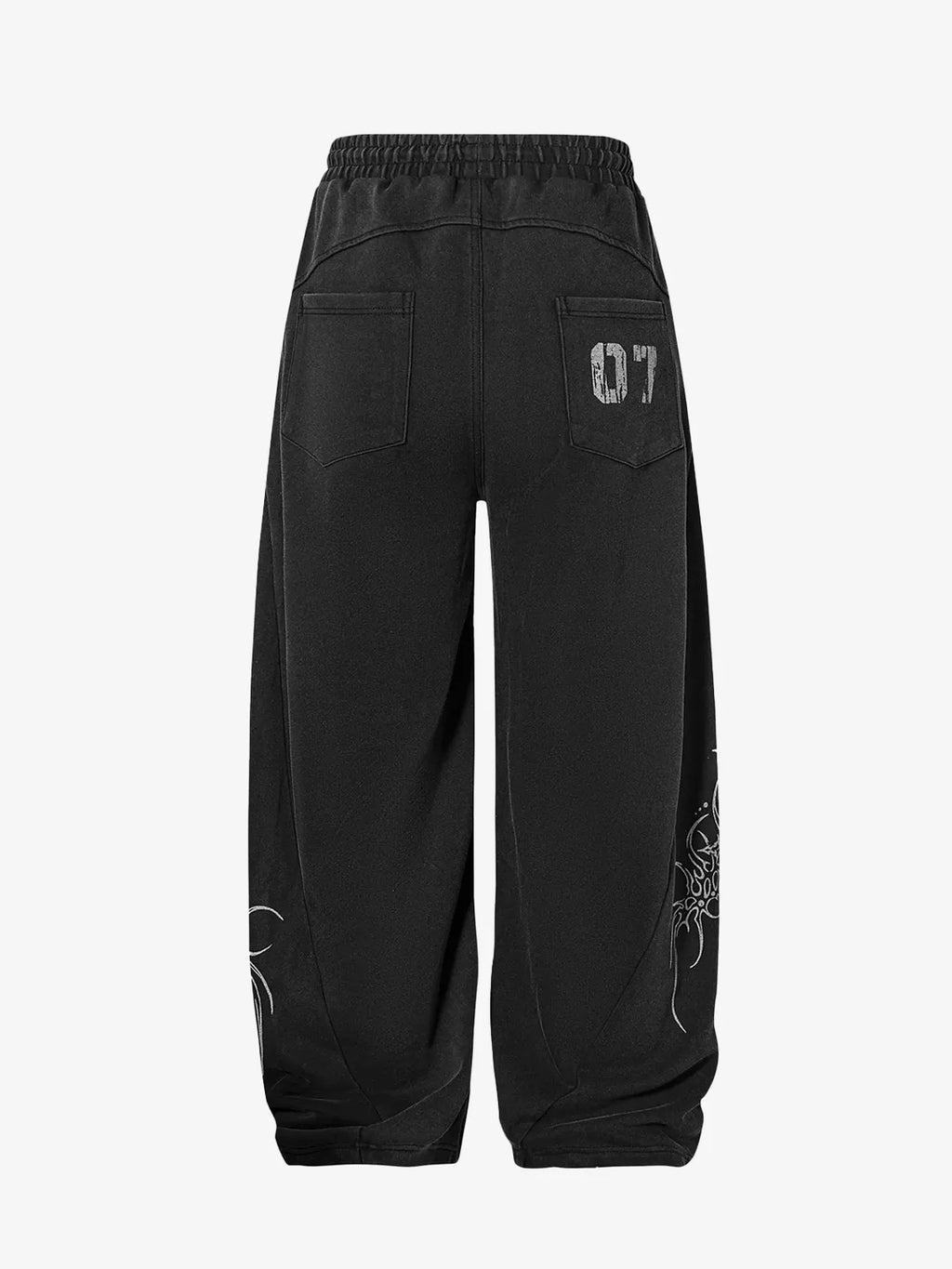 Graphic Wide-Leg Street Pants