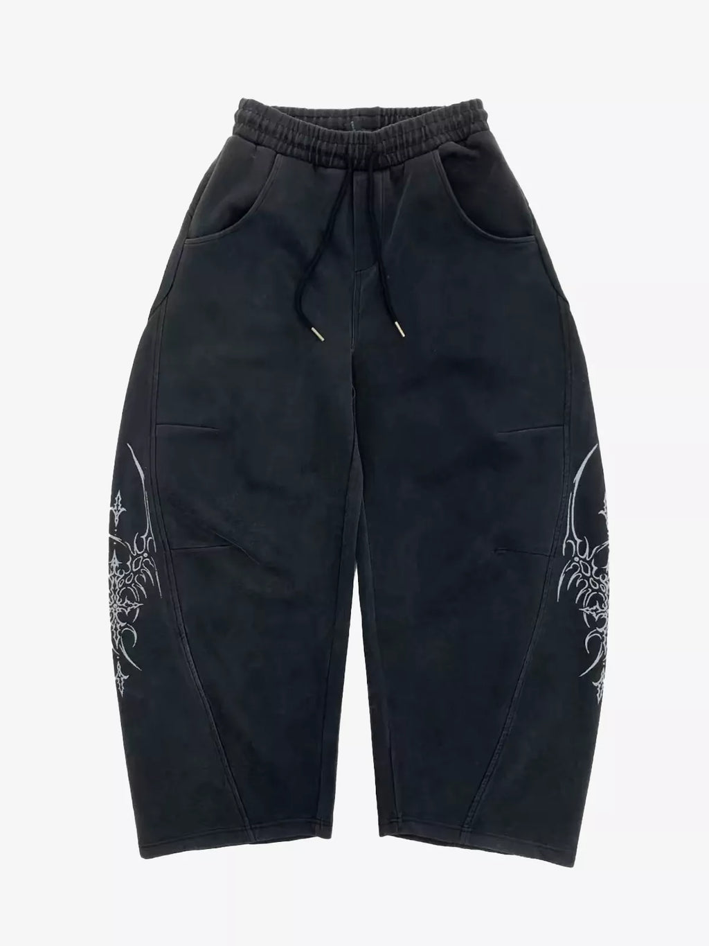 Graphic Wide-Leg Street Pants