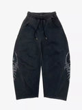 Graphic Wide-Leg Street Pants