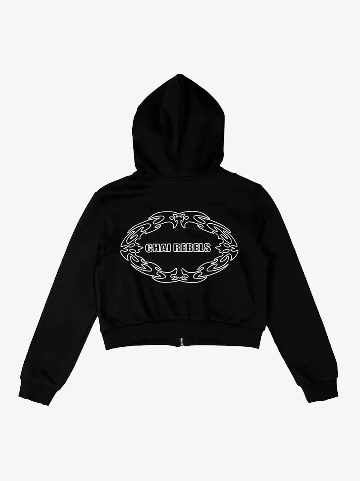 Military Graphic Zip Up Hoodie
