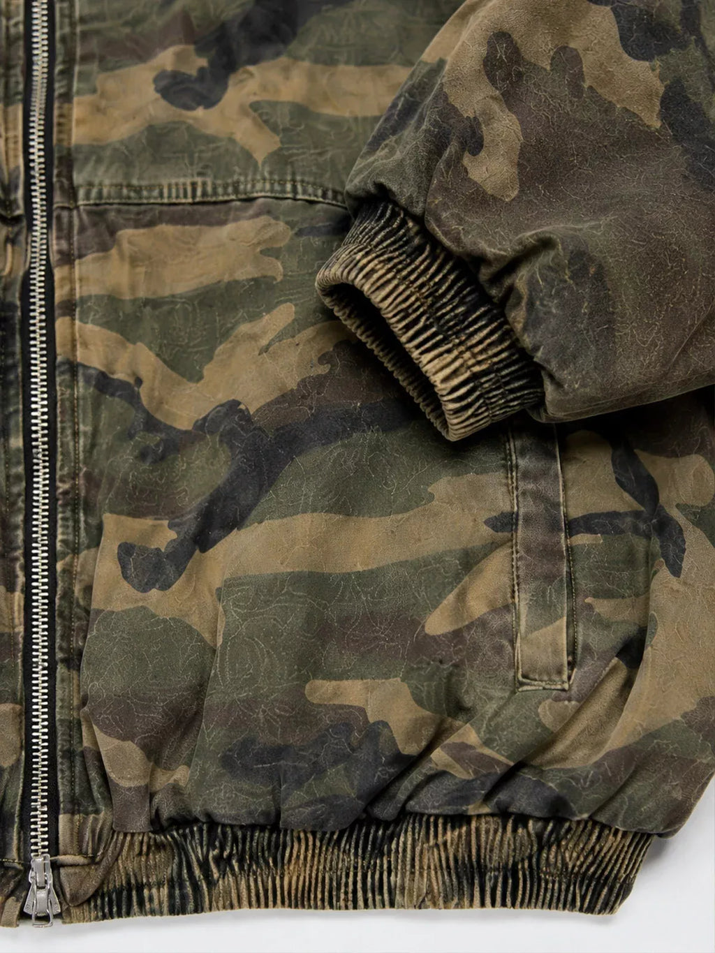 Pink Camo Embroidered Reversible Fleece Jacket